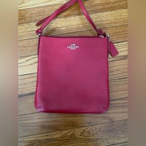 Coach Leather Crossbody Bag in Red!